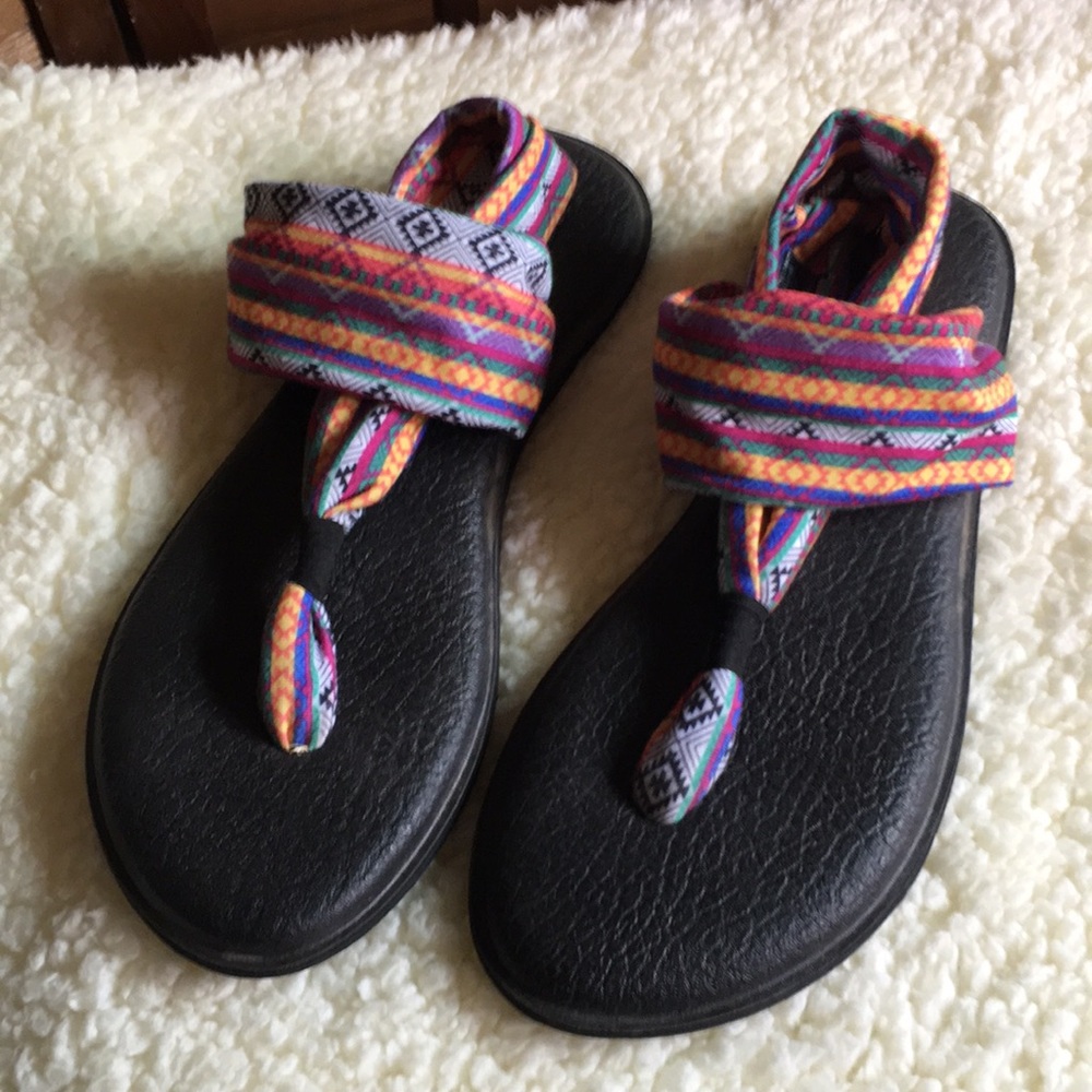 Sanuk Women's Yoga Sling 2 SZ 9 in Trible Stripe